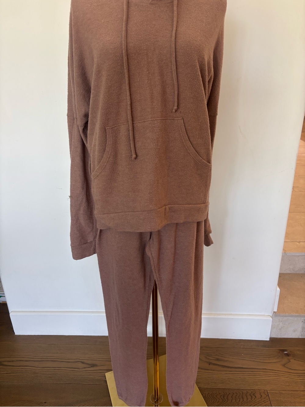 Women's Brown Cozy Lounge Hoodie & Pants Set